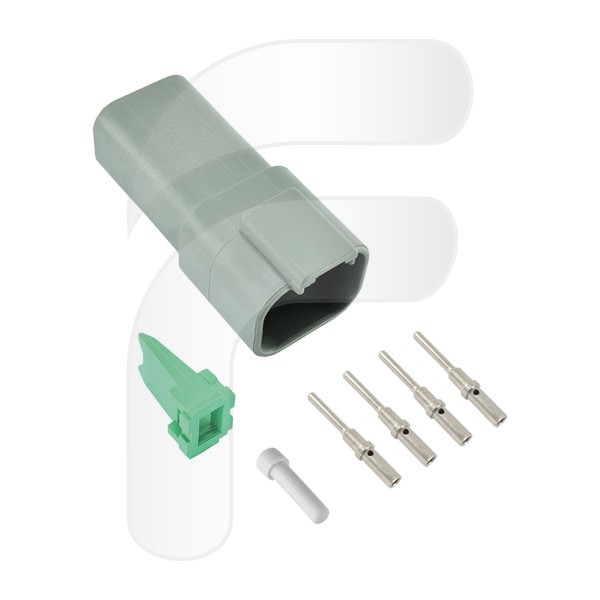 DT CONNECTOR 4 MALE TERMINALS SECTION 0.5/1.5 MM2